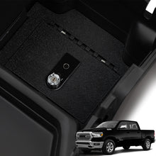 Cargar imagen en el visor de la galería, Dodge Ram 1500 Sliding Model Center Console Safe (Fingerprint Lock with Key) : 2019-2024