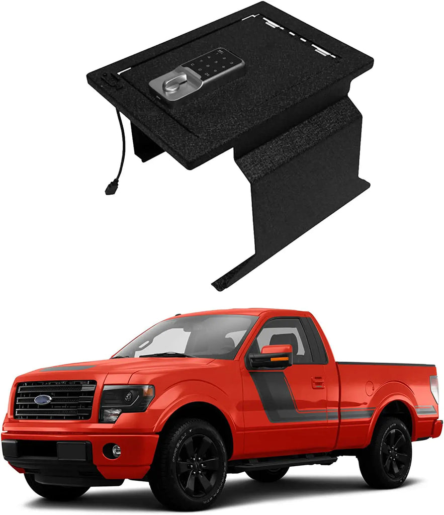 2012-2014 Ford F150 and Ford Platinum console electronic keypad lock gun safe 1