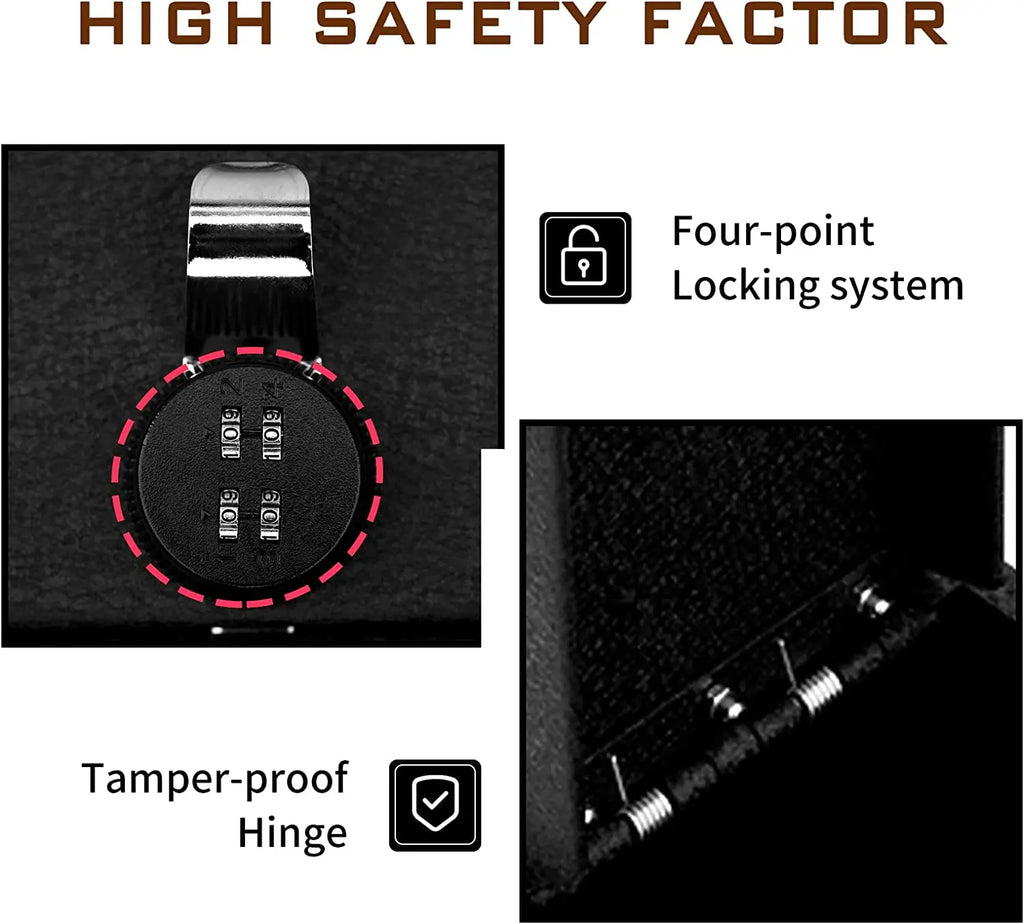 Instructions for 2019-2024 Toyota RAV4 console gun Safe 4-digit combo lock