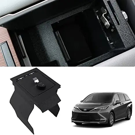 2021-2024 Toyota Sienna console 4-digit combo lock gun safe-1