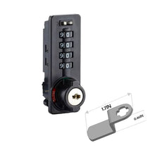 Load image into Gallery viewer, 4-Digit Combination Lock with Key，Bended Latch Length 1.7 Inches