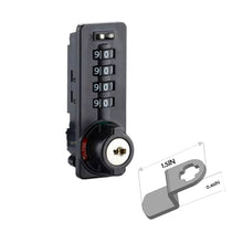 Load image into Gallery viewer, 4-Digit Combination Lock with Key，Bended Latch Length 1.5 Inches