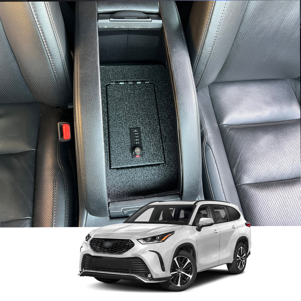 Toyota Highlander Center Console Safe (4-Digit Combo Lock with Key) : 2014-2019