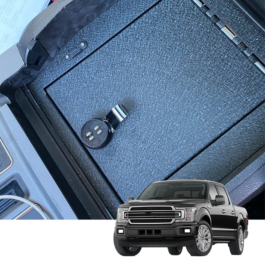 Ford F150 and Ford F-250/350/450 Super Duty and Ford Expedition Center Console Safe (4-Digit Combo Lock) : 2015-2024